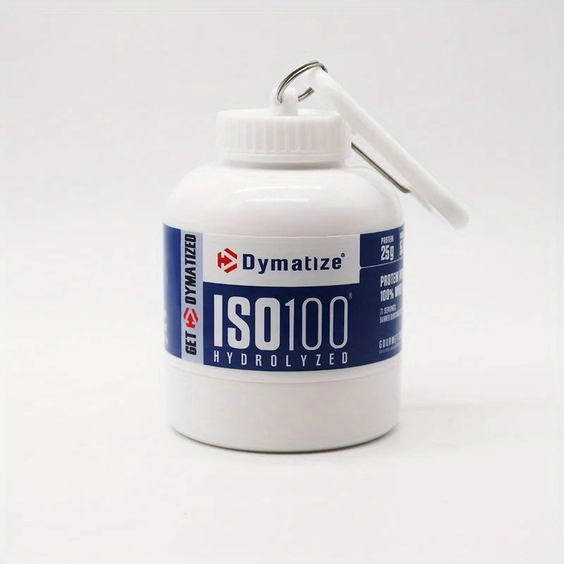 100ML Outdoor Sport Mini Portable Protein Container Powder Bottle with Whey Keychain Health Funnel Medicine Box Small Water Cup