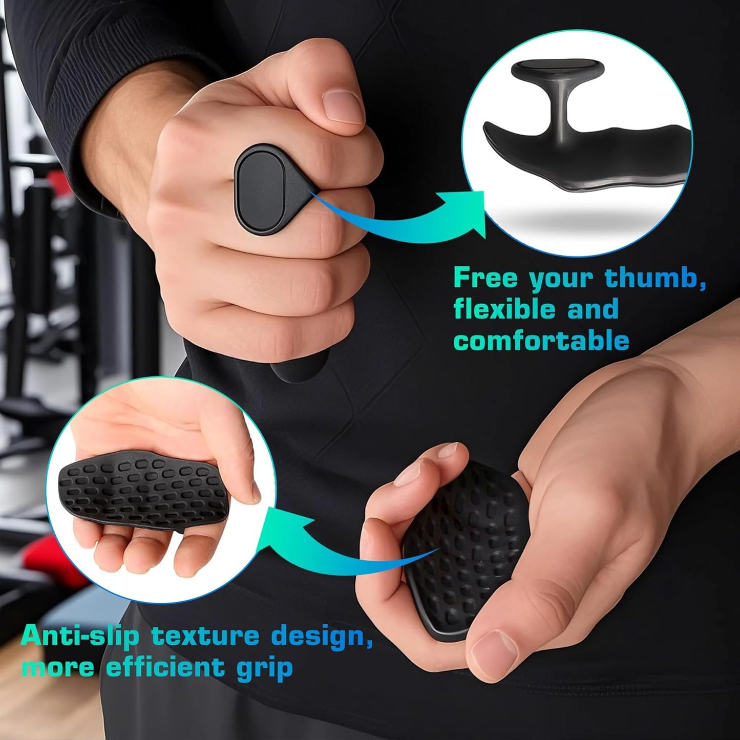 Original Weight Lifting Grips for Men Women Deadlifts, Rows,The Alternative to Gyrp Grips for Weight Lifting,Training, Exercise, Deadlifts, Pull-Ups, No More Sweaty Gym Gloves